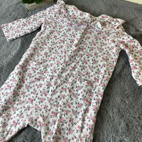 Janie and Jack Floral Footed One-Piece 3-6M - Picture 8 of 9